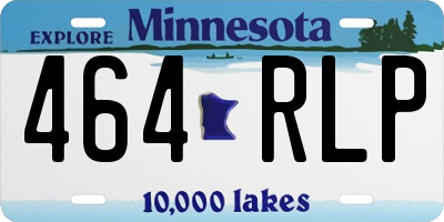 MN license plate 464RLP