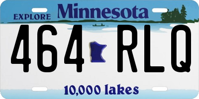 MN license plate 464RLQ