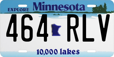 MN license plate 464RLV