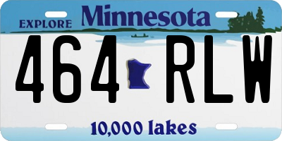 MN license plate 464RLW