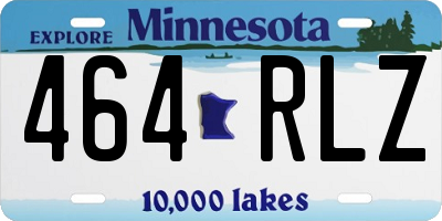MN license plate 464RLZ