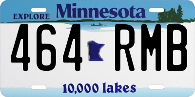 MN license plate 464RMB
