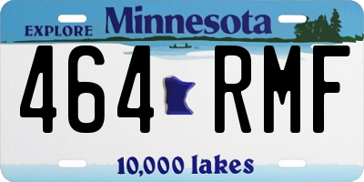 MN license plate 464RMF