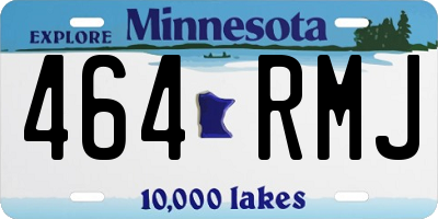 MN license plate 464RMJ