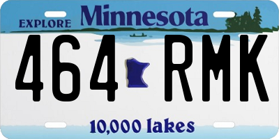 MN license plate 464RMK