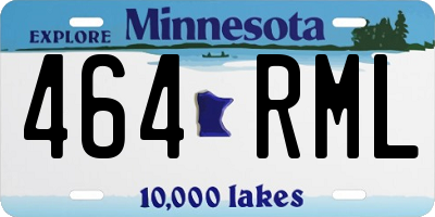 MN license plate 464RML