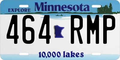 MN license plate 464RMP