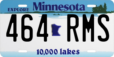 MN license plate 464RMS