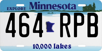 MN license plate 464RPB