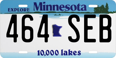 MN license plate 464SEB
