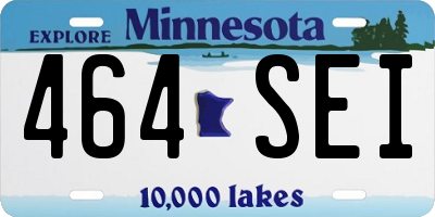 MN license plate 464SEI