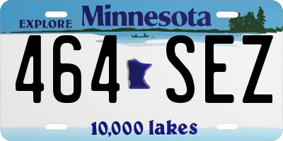 MN license plate 464SEZ
