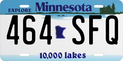 MN license plate 464SFQ