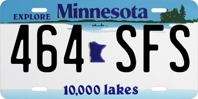 MN license plate 464SFS