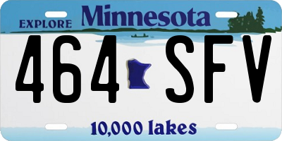 MN license plate 464SFV