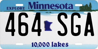 MN license plate 464SGA