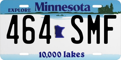 MN license plate 464SMF