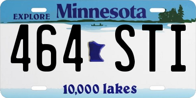 MN license plate 464STI