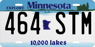 MN license plate 464STM