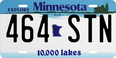 MN license plate 464STN