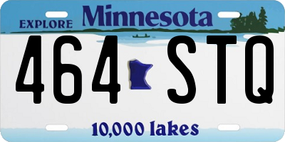 MN license plate 464STQ