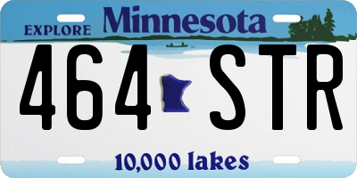 MN license plate 464STR