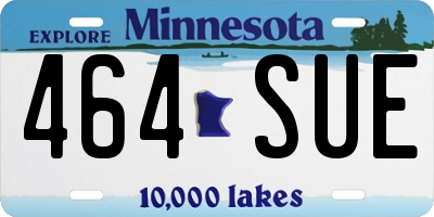 MN license plate 464SUE