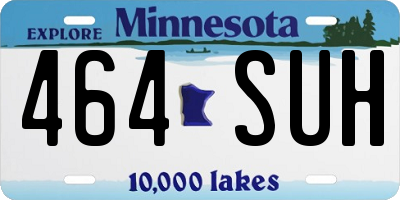 MN license plate 464SUH