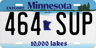 MN license plate 464SUP
