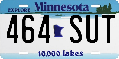MN license plate 464SUT