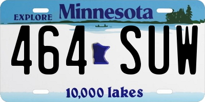 MN license plate 464SUW