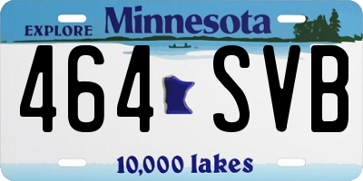MN license plate 464SVB