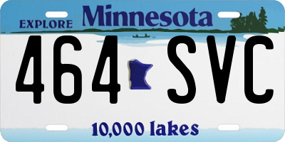 MN license plate 464SVC