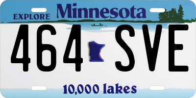 MN license plate 464SVE
