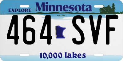 MN license plate 464SVF