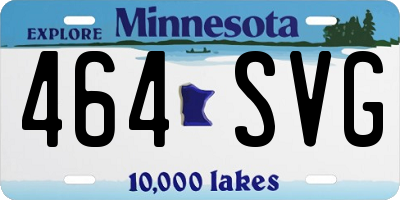MN license plate 464SVG