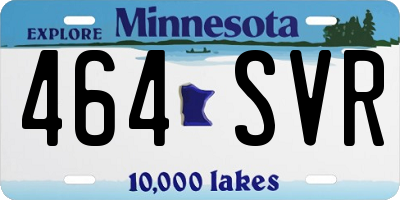 MN license plate 464SVR