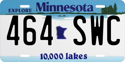 MN license plate 464SWC