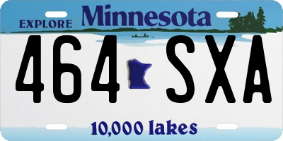 MN license plate 464SXA