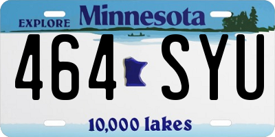 MN license plate 464SYU