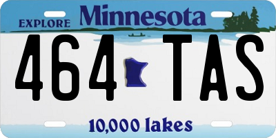 MN license plate 464TAS