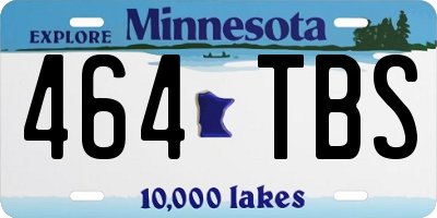 MN license plate 464TBS