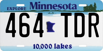 MN license plate 464TDR