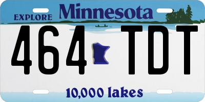 MN license plate 464TDT