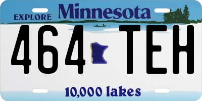MN license plate 464TEH