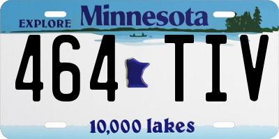 MN license plate 464TIV