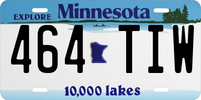 MN license plate 464TIW