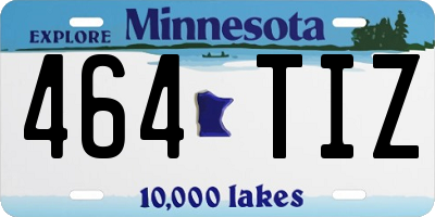 MN license plate 464TIZ
