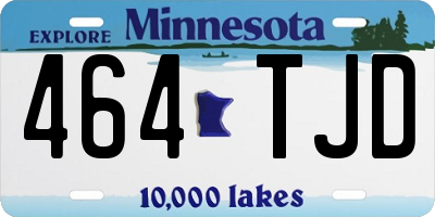 MN license plate 464TJD