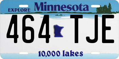 MN license plate 464TJE